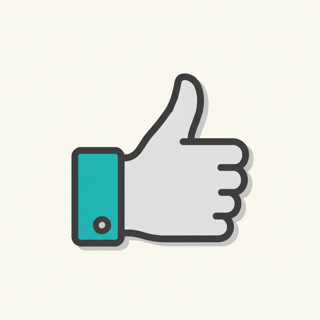 Thumbs-up illustration showing approval and confidence